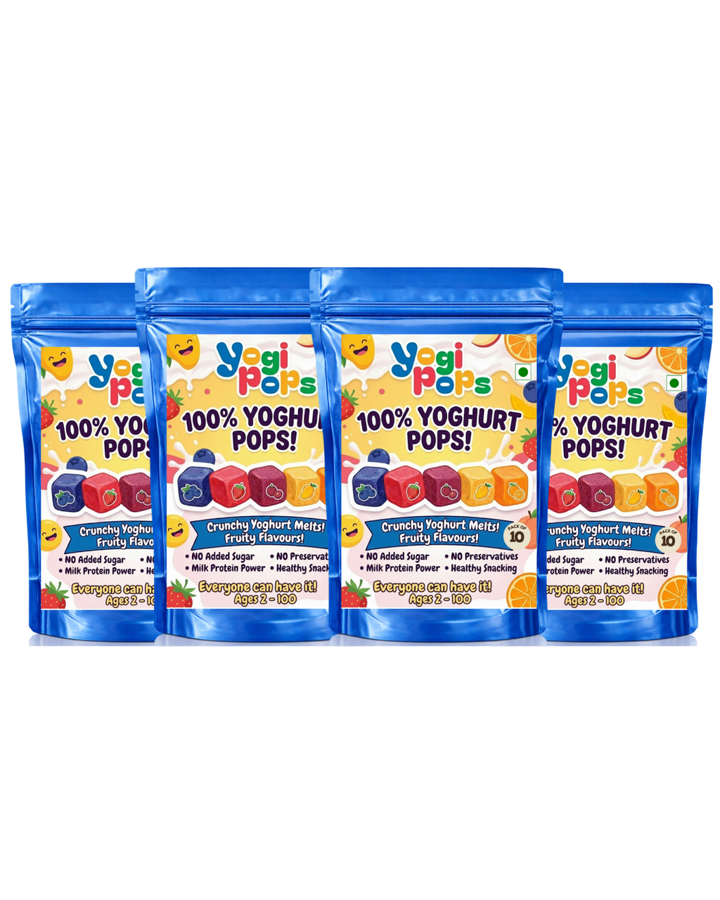 YogiPops - 100% Yoghurt Cubes 30g - (Pack of 4)