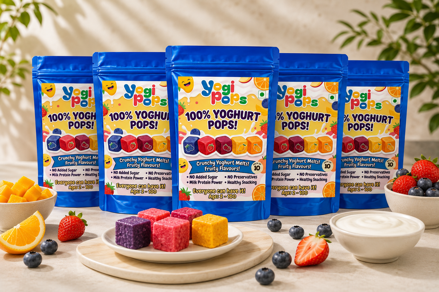 YogiPops - 100% Yoghurt Cubes 30g - (Pack of 5)