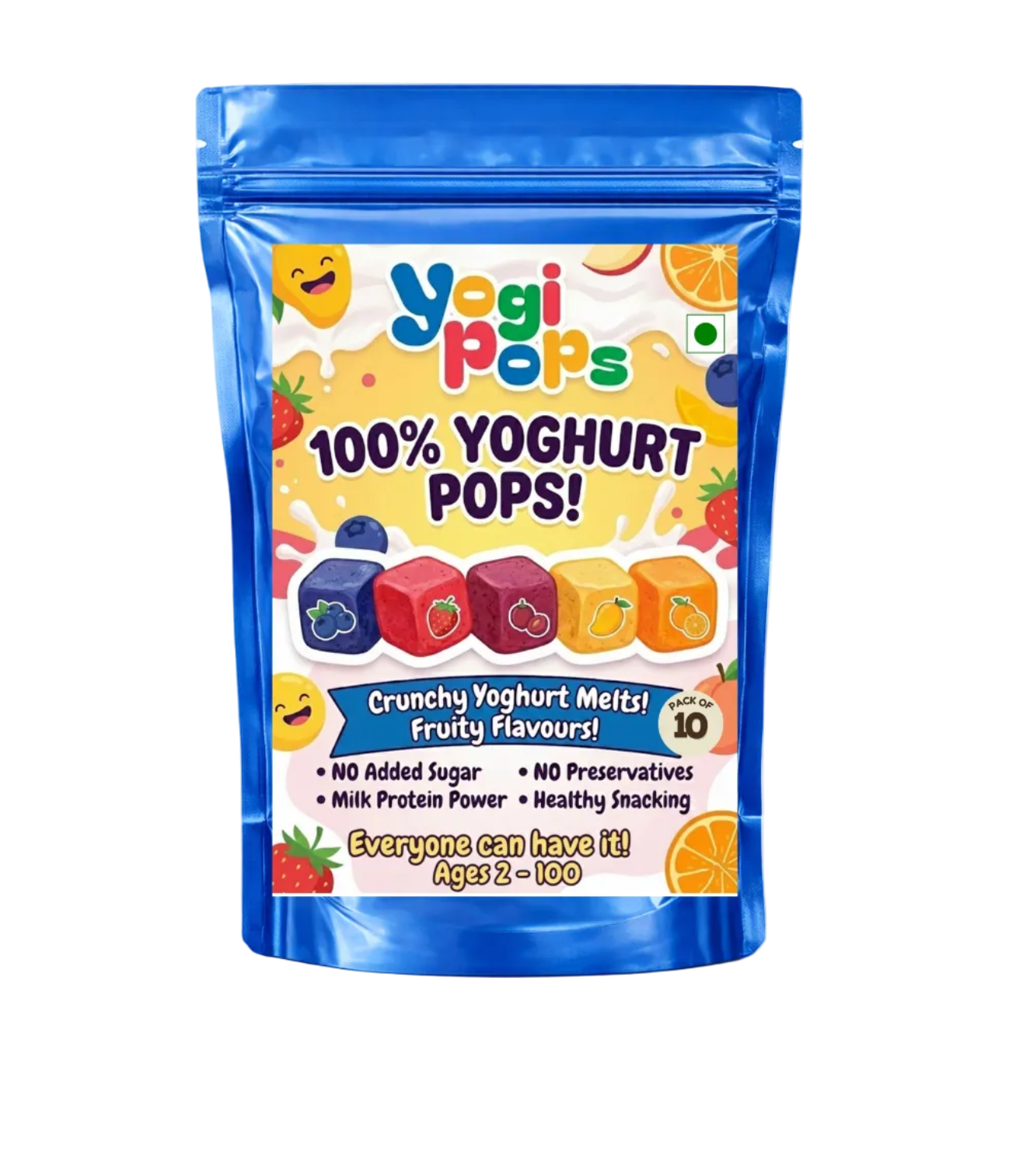YogiPops - 100% Yoghurt Cubes 30g - (Pack of 1)